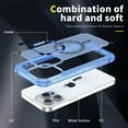 thumbnail image 7 of Magnetic Case for iPhone 13 - Compatible with MagSafe Luxury Anti-Fingerprint TPU Thin Protective Shockproof Anti-scratch Phone Case Cover for iPhone 13, Blue, 7 of 7