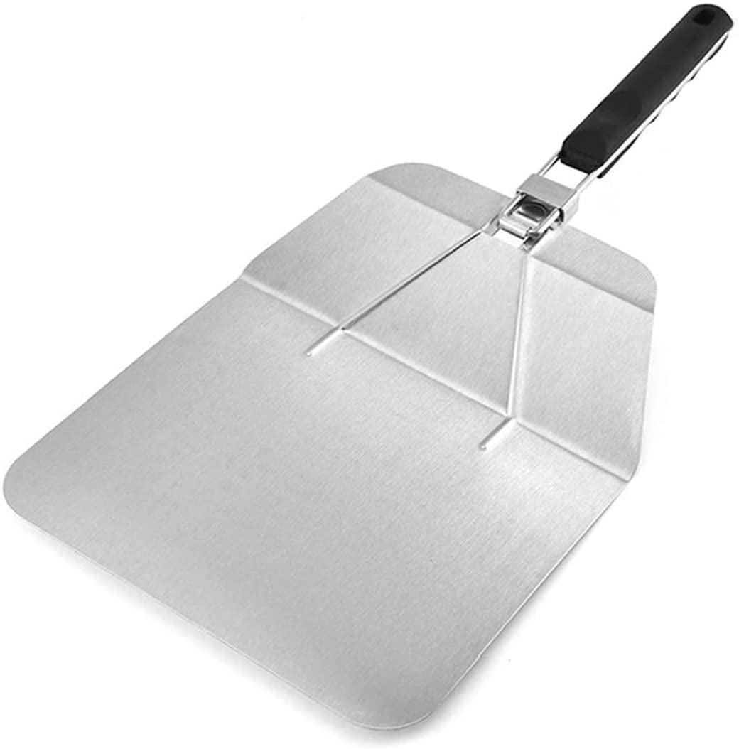 Extra Large Folding Pizza Shovel Kitchen Supplies Stainless Steel Collapsible Cake Transfer Shovel Pizza Peel with Foldable Handle 