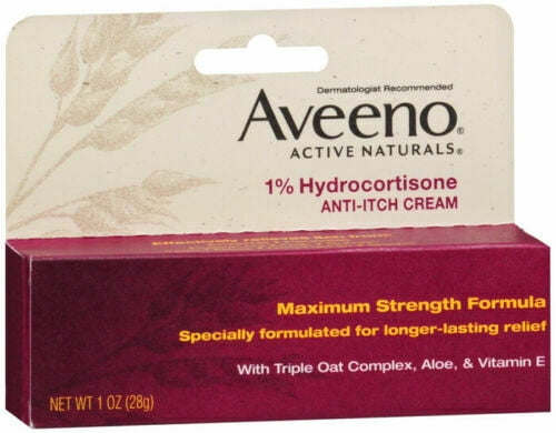 Aveeno 1 oz. 1% Hydrocortisone Anti-Itch Cream Maximum Strength