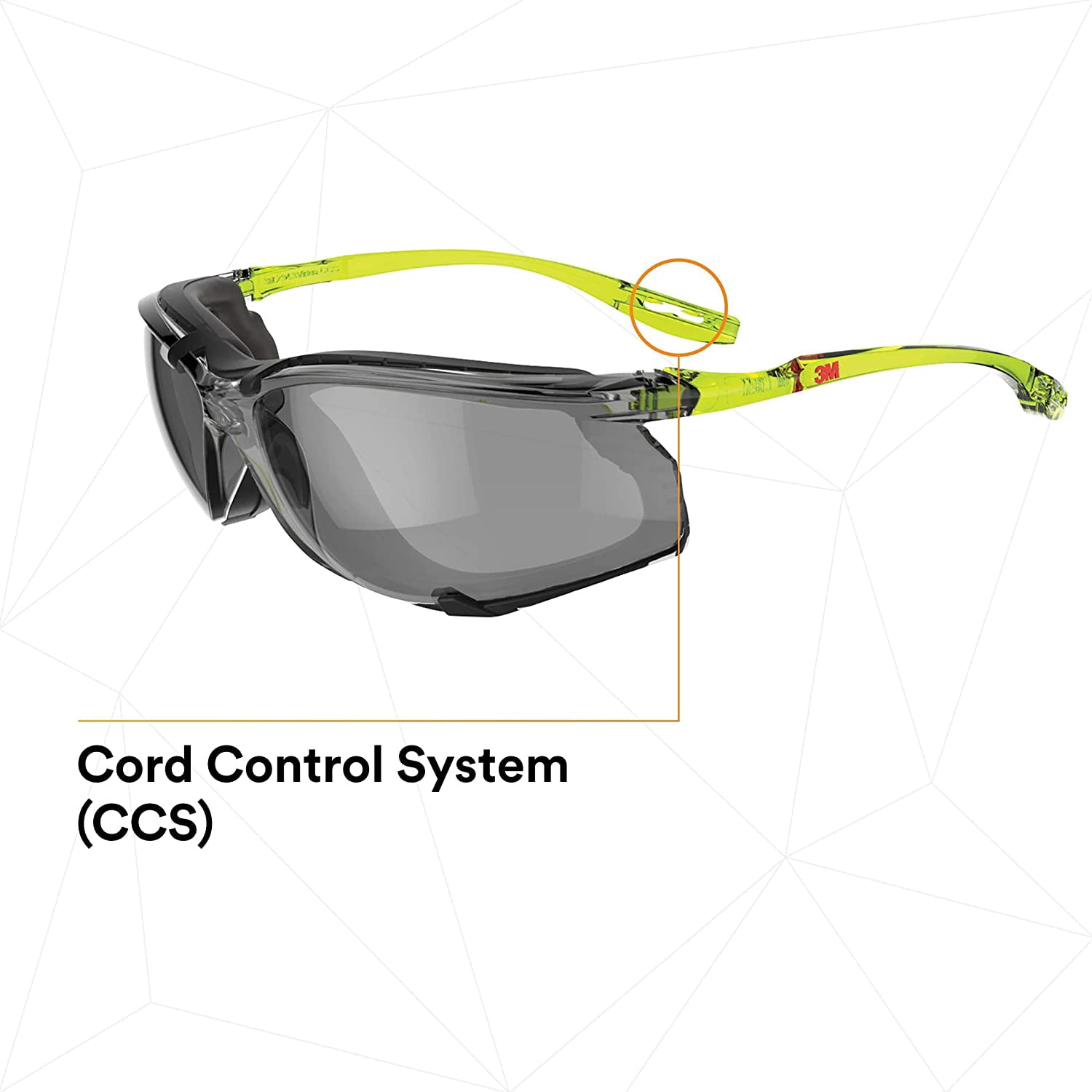 3m Safety Glasses,Gray,Foam Lined SCCS02SGAF-GRN-F