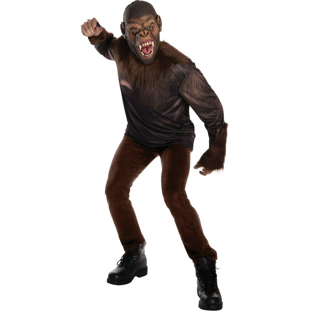 Planet Of The Apes Halloween Costume - Adult's Mens Dawn Of The Planet Of The Apes Caesar Monkey Chimp Costume Planet Of The Apes Halloween Costume - Adult's Mens Dawn Of The Planet Of The Apes Caesar Monkey Chimp Costume