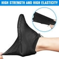 thumbnail image 3 of Couvre-chaussures en Silicone Imperméables, Surchaussures Réutilisables avec Fermeture Éclair, Bottes de Pluie Résistantes Antidérapantes Lavables Protection pour Femmes, Hommes (L (Femmes 7.5-11, Hommes 6.5-10.5), Noir), 3 of 5