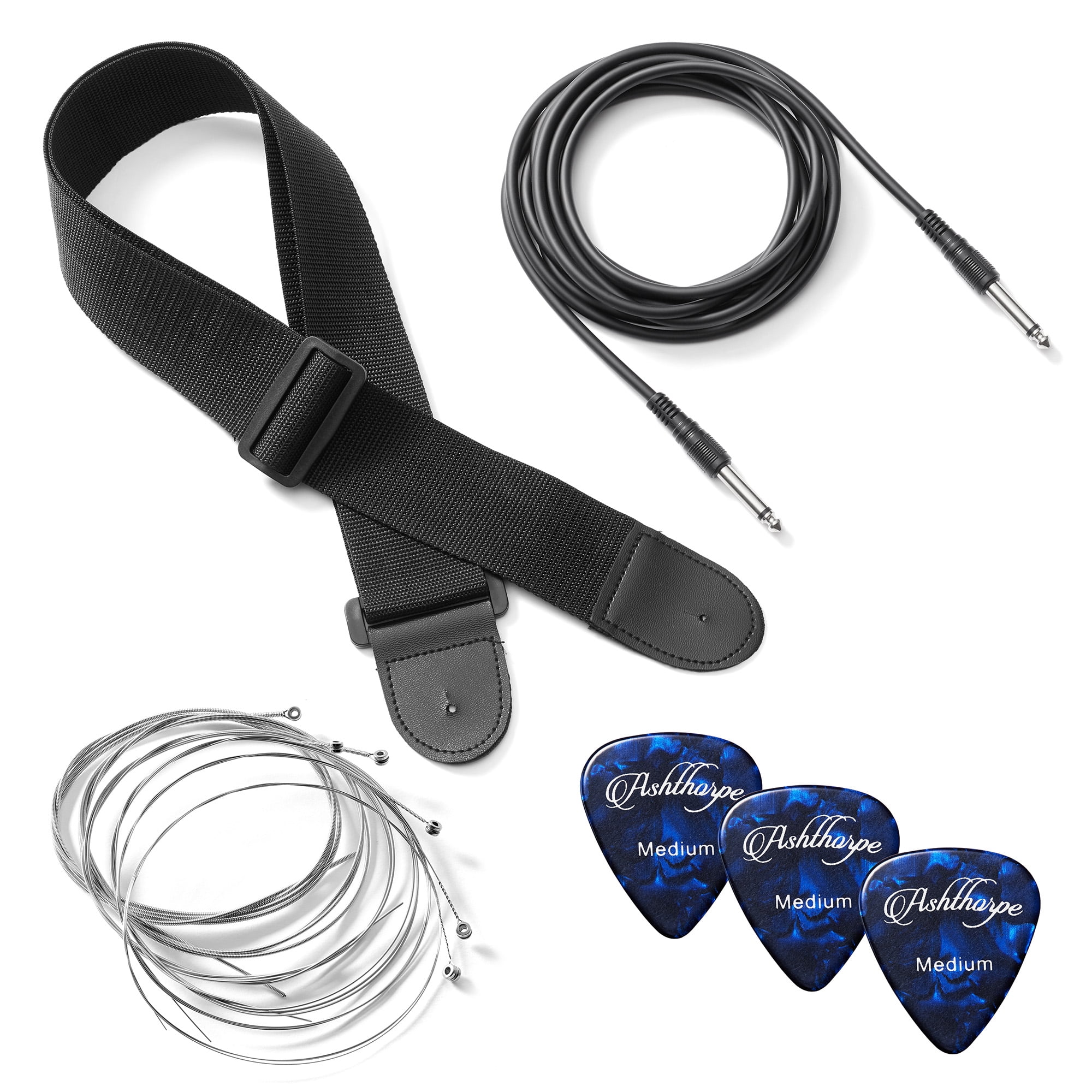 Ashthorpe 30-Inch Beginner Electric Guitar with Amplifier - Black, Kids Starter Package