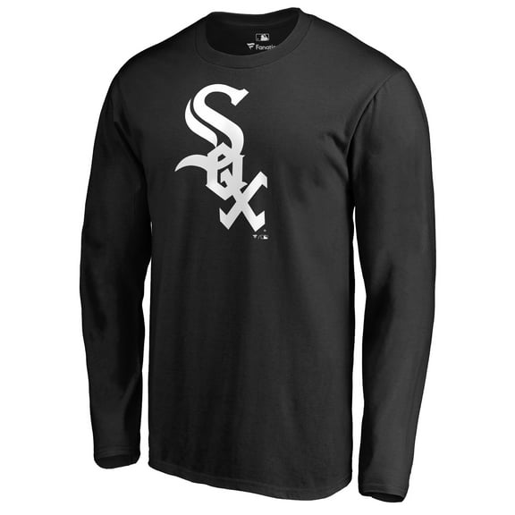 Men's Black Chicago White Sox Team Wordmark Long Sleeve T-Shirt