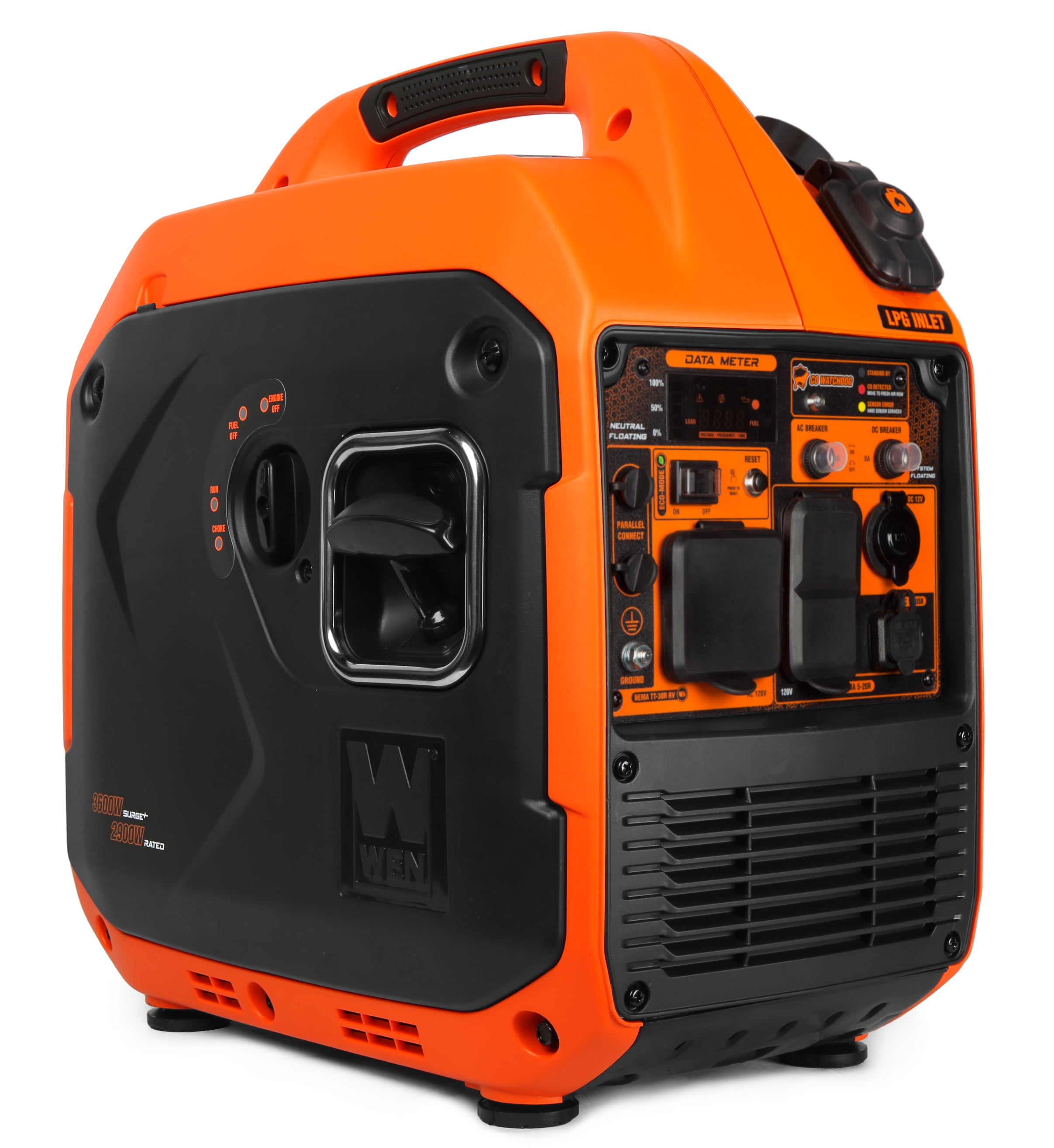 WEN Quiet and Lightweight 3600-Watt Dual Fuel RV-Ready Portable Inverter Generator with Fuel Shut Off and CO Watchdog (DF360iX)