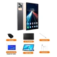 thumbnail image 3 of Tableta Android P70 de 10,1 pulgadas, versión global 2023, Android 12, Bluetooth, 12 GB, 512 GB, diez núcleos, 24 + 48 MP, WPS + 5G, WIFI, gran oferta, portátil, 3 of 5