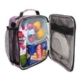 thumbnail image 4 of Insulated Square Lunch Bag with Side Mesh Pocket Fashion Lunch Box Reusable Lunch Tote 10.5" x9.5" x3.5" Cartoon Unicorns and Stars, 4 of 6