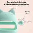 thumbnail image 5 of Baby Teether Toys,Silicone Teething Toys for Babies 0-6 Months,Never Drop Baby Chew Toys for Teething Relief, Teething Pacifiers,Baby Toys 0-6 Months,Ideal Gifts for Baby Shower, Green, 5 of 6