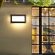 thumbnail image 2 of Aplique LED moderno de pared para exterior de 18 W, IP65, resistente al agua, de aluminio, iluminación decorativa para patio, jardín, terraza, cerca de la pared, camino, patio, villa, pasillo, blanco, 2 of 5
