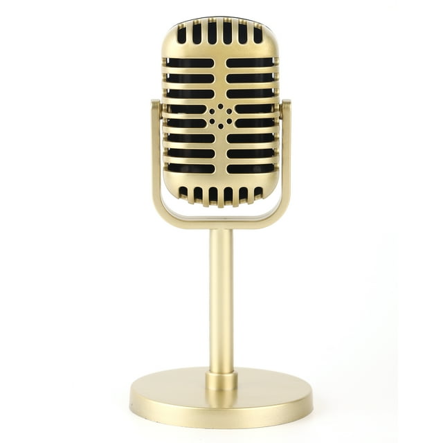 Plastic Prop Microphone,Classic Prop Microphone for Fake Microphonefor Filming Karaoke Prop Mic Effortless Installation
