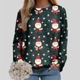 thumbnail image 6 of Futezty Women Christmas Sweatshirts 3D Digital Print Novelty Pullover Tops Funny Santa Xmas Tree Graphic Holiday Outfits, 6 of 7