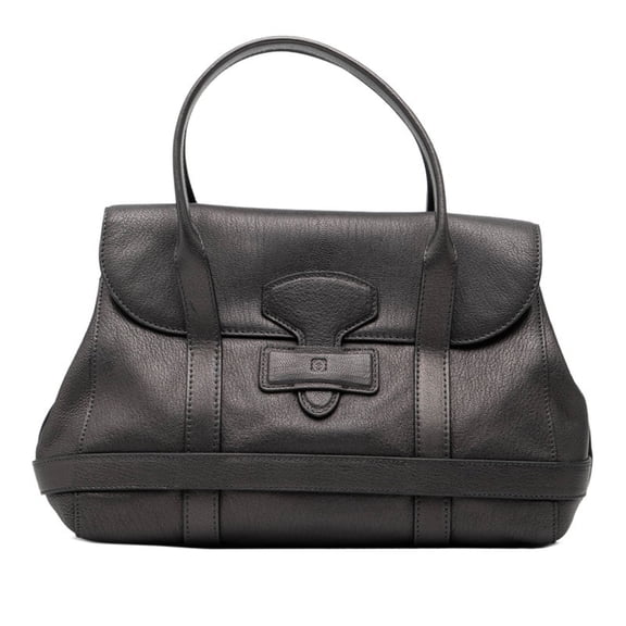 Pre-Owned LOEWE handbag in grey charcoal leather for women (Good)