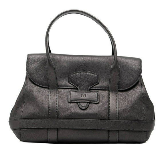 Pre-Owned LOEWE handbag in grey charcoal leather for women (Good)