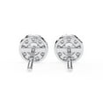 thumbnail image 5 of 0.3 Carat Round Moissanite Halo Stud Earrings in 925 Sterling Silver with Screw Back – Elegant Everyday Jewelry, 5 of 7