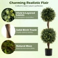 thumbnail image 4 of Barara King Set of 2 Artificial Boxwood Topiary Ball Trees, Faux&nbsp;Plants for Patio, Garden, Front Door, Balcony, Backyard, Green, 4 of 7