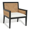thumbnail image 5 of SAFAVIEH Couture Emilio Modern Oak Woven Accent Chair, Black/Natural, 5 of 13