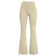 thumbnail image 5 of Tqcoqu Flare Leggings for Women,High Waist Lifting Up Yoga Pants,Business Workout Casual Slim Fit Pant for Daily,Beige Women's S-XXL, 5 of 8