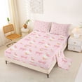 thumbnail image 2 of Erosebridal Cute Bowknot Full Size Sheets,Farm Animal Kawaii Duck Bed Sheets For Girls 4 Pieces, 2 of 6
