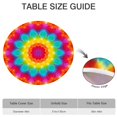 thumbnail image 6 of Colorful Tie Dye Mandala Pattern Round Fitted Tablecloth with Elastic Edge,Dining Table Cover Waterproof,Outdoor Round Tablecloth for Camping,Dining,Indoor and Outdoor, 6 of 7