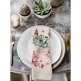 thumbnail image 3 of nqOlkjepod Pink Butterfly Cloth Napkins Set of 4 Reusable Dinner Napkins, Vintage Pastoral Spring Flowers Floral Cocktail Napkin Washable Table Napkins for Wedding/Holiday Party/Baby Shower 20"x20", 3 of 8