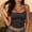 Black, variant on ZGRBOU Polka Dots Crop Tank Top for Women Square Neck Sleeveless Slim Fit Camisole Summer Cute Y2K Tops Basic Going Out Tops