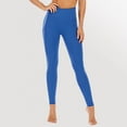 thumbnail image 2 of Nabtos Women Full Length Female Pants Activewear Yoga Royal Blue Leggings W/ Pockets, 2 of 4