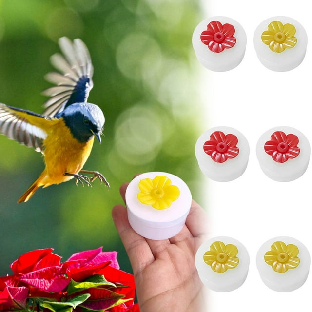 Xihbxyly Comedero para Colibríes, Mini Comedero para Pájaros Diy, Fácil de Instalar, Seguro para Pájaros, Portátil y Compacto, Decoración de Jardín Al Aire Libre, para Ventana o Patio, Paquete de 2,