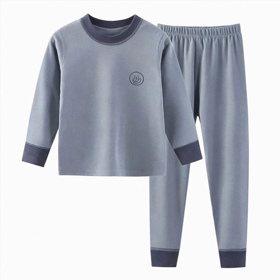 Ulanda Kids Thermal Underwear Set Toddler Winter Base Layer Ultra Soft Long Johns for Little Big Boys Girls (Blue, 3-4 Years)