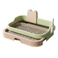 thumbnail image 1 of Almohadilla de entrenamiento para el baño de perros con bandeja para cajón, mantiene el suelo limpio, bandeja para orinar para perros, soporte para Verde y beige, 1 of 8