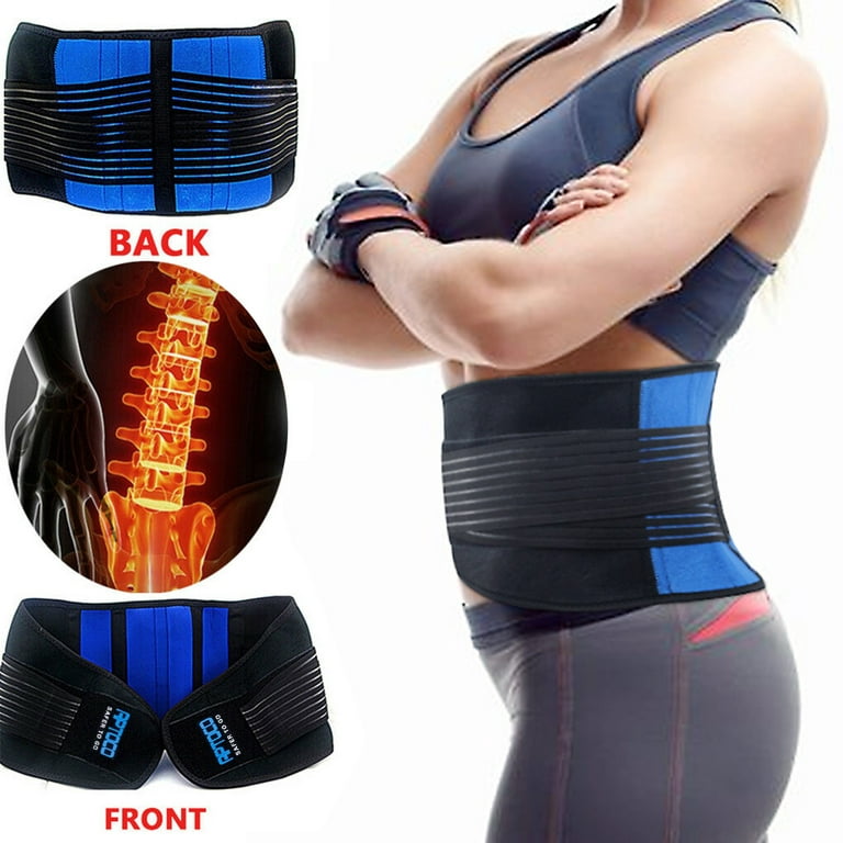 Aptoco Lumbar Support Belt Back Brace for Women Men Posture Corrector Waist  Back Support with Metal Spring Strip for Back Pain Relief, Sciatica, Spinal  Stenosis, Christmas Gifts 