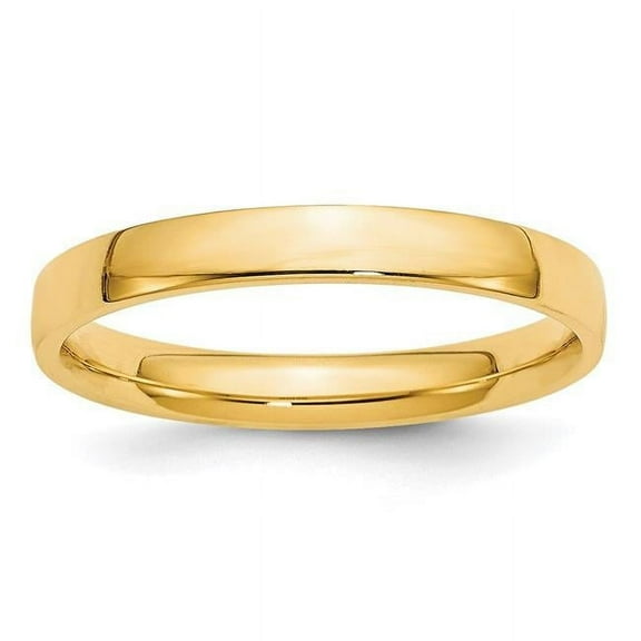 10k Yellow Gold 3mm Lightweight Comfort Fit Wedding Band Size 12.5 1CFL030