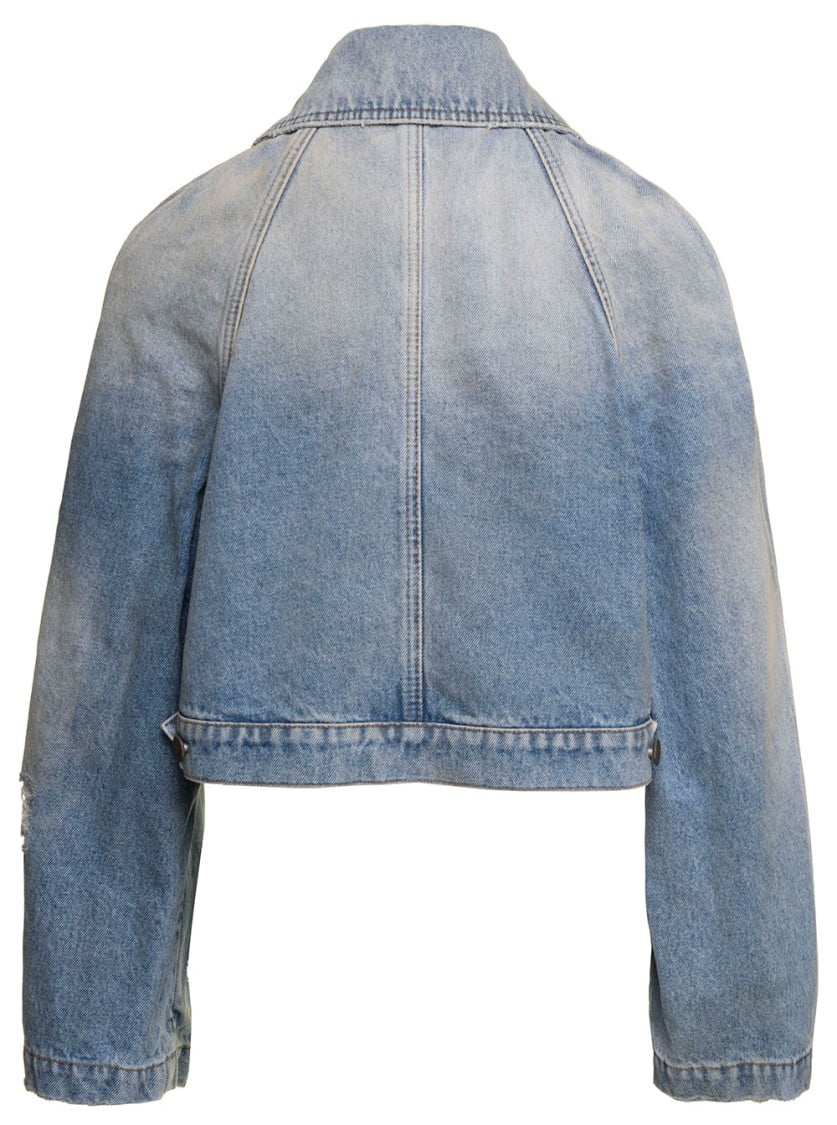 ジャケット Palm Angels PARIS LW CROPPED DENIM JACKET Palm Angels Paris Lw Cropped Denim Jacket (Women's