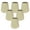 Beige - 6 Pack, variant on Royal Designs, Inc. Parchment Empire Chandelier Basic Shade CS-953-6BG/P-6, Beige, 4 x 6 x 5.5, Pack of 6