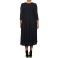 thumbnail image 5 of MOA COLLECTION Women's Plus Size Women's Jersey Knit A-Line Dress, 5 of 6