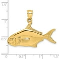 thumbnail image 3 of FB Jewels 14K Yellow Gold 3D Pompano Fish High Polish Pendant, 3 of 4