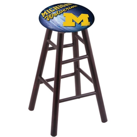 - Maple Bar Stool in Dark Cherry Finish with Michigan Seat by the Holland Bar Stool Co.