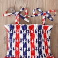 thumbnail image 5 of July 4Th 4Th of July Clothes for Girls 5T Toddler American Flag Dresses Patriotic Usa Dress Summer Casual Kids Cute Sleeveless Dress Spaghetti Strap Adjustable Midi Pleated Dress Flash, 5 of 7