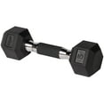 thumbnail image 1 of PRISP Rubber Encased Hex Dumbbell - Cast Iron Hand Weight for Home Gym, Exercise and Fitness with Rubber Grip; Sold Individually, 1 of 8