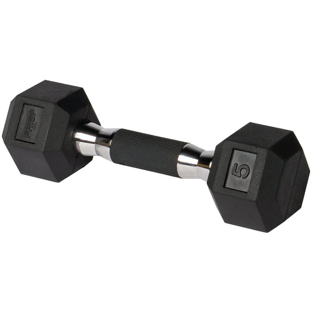 PRISP Haltère Hexagonal en Caoutchouc - Poids à Main en Fonte pour Gym à la Maison, Exercice et Mise en Forme avec Poignée en Caoutchouc; Vendu à l'Unité