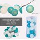 thumbnail image 2 of Luces de hadas de bolas de algodón Laklulu: luces de hadas de bolas de 20 LED de 3 m para decoración de luz nocturna en interiores como Navidad, bodas, fiestas, habitaciones, cortinas, 2 of 5
