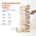 thumbnail image 4 of VEVOR Tumbling Timber Toy 54 Blocks Medium Tumble Tower Block Game Pine Wood Bag, 4 of 9