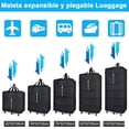 thumbnail image 4 of AdooAdii Bolsa de Equipaje de Transporte 160L, Bolsa de Lona con Ruedas 360º Gran Capacidad Bolsa de Maleta Extensible Plegable Oxford Resistente Ligera, Mochila Impermeable para Viajes Hogar Negocios, 4 of 6