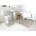 thumbnail image 4 of Honeii Trendy Floral Design Pattern Bathroom Anti-Skid Pad Bathroom Mat Vintage Seamless Pattern Not-Slip Toilet Rug Set, 4 of 6