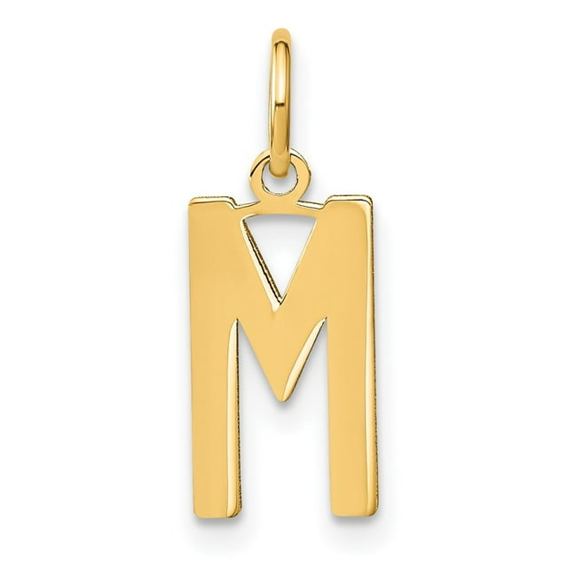 Diamond2Deal 14K Pendentif Initiale Lettre m en Or Jaune pour Femmes