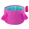 thumbnail image 2 of 15L Folding Bucket With Hand Strap For Camping Beach Travel Car Washing rose red, 2 of 6