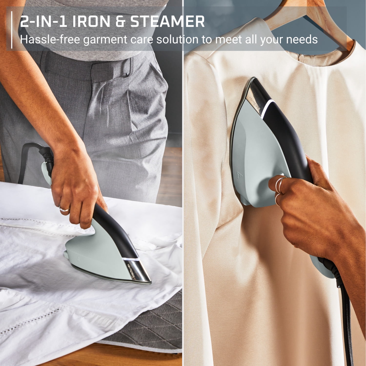 Rowenta Duo Force 2-in-1 Steam Iron and Clothes Steamer with Lightweight Design and Rapid Heat-Up
