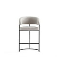 thumbnail image 6 of Manhattan Comfort Augusta Counter Stool with Metal Base in Light Gray, 6 of 11
