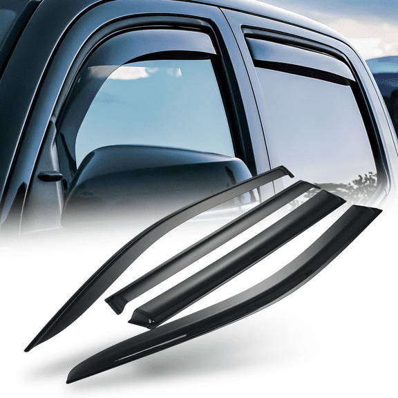 Magshion Set of 4 Tape-On Window Visor Shade Smoke Vent Rain Wind Deflector for 2017-2022 Jeep Compass