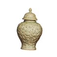 thumbnail image 4 of Porcelain Ginger Jar Vase Ceramic Canister Embossed Surface for Tea Storage Office Cabinet Home Organization, 4 of 9