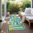thumbnail image 6 of Addison Rugs Chantille Indoor/Outdoor Transitional Squares Teal Washable Runner Rug, 2'3" x 7'6", 6 of 6